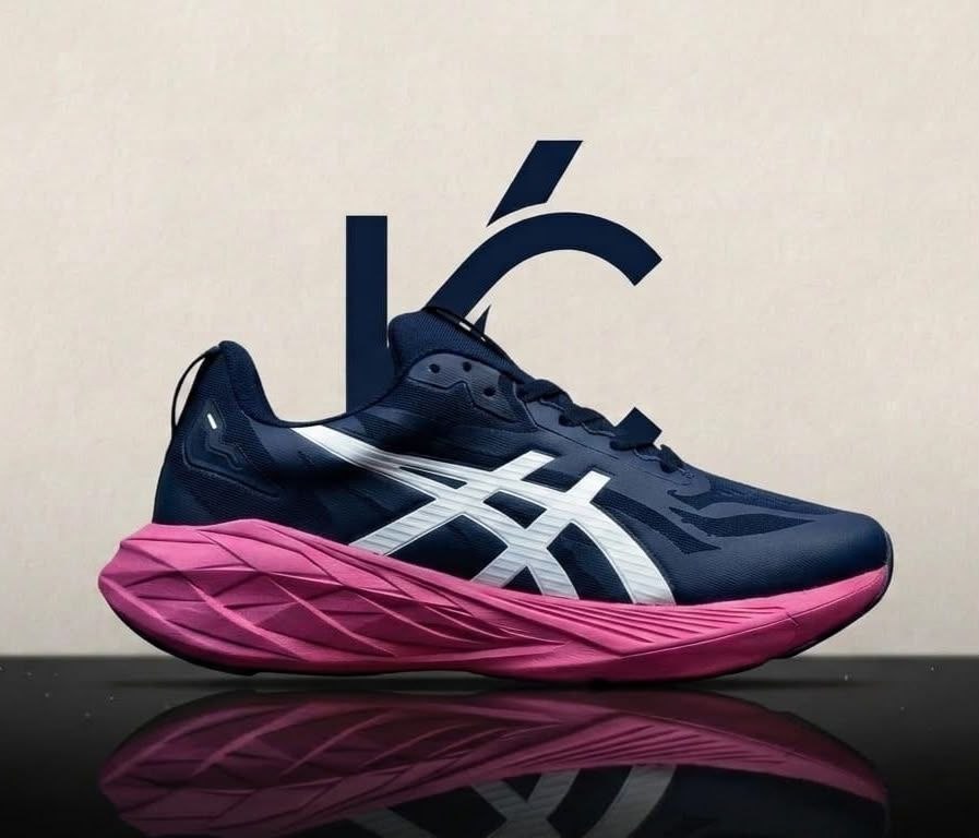 Navy Purple Asics Shoes