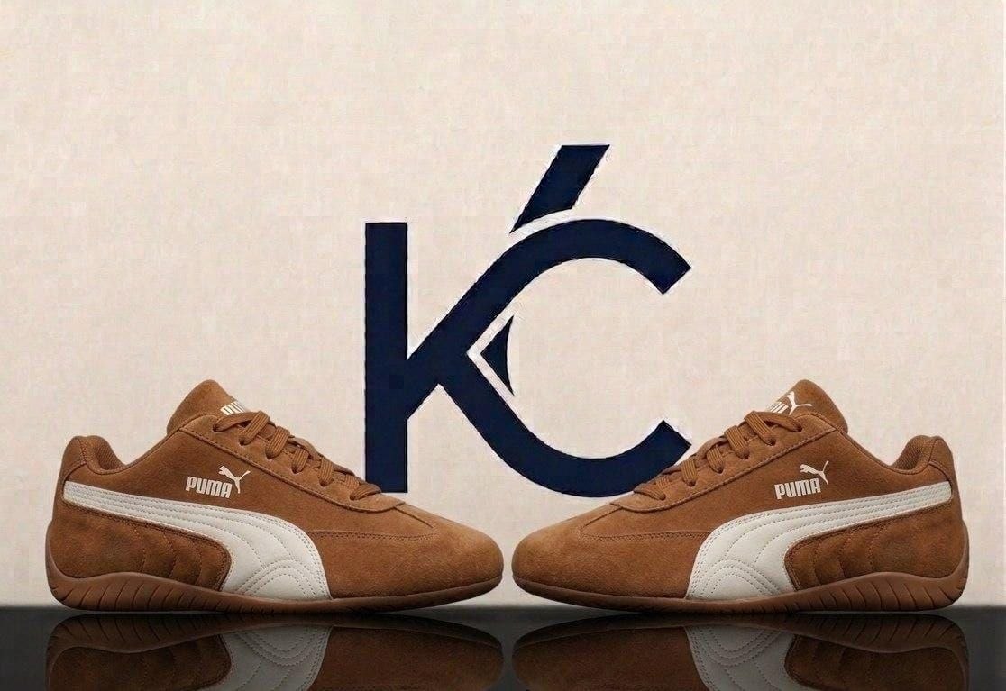 BROWN WHITE PUMA SPEEDCAT SHOES