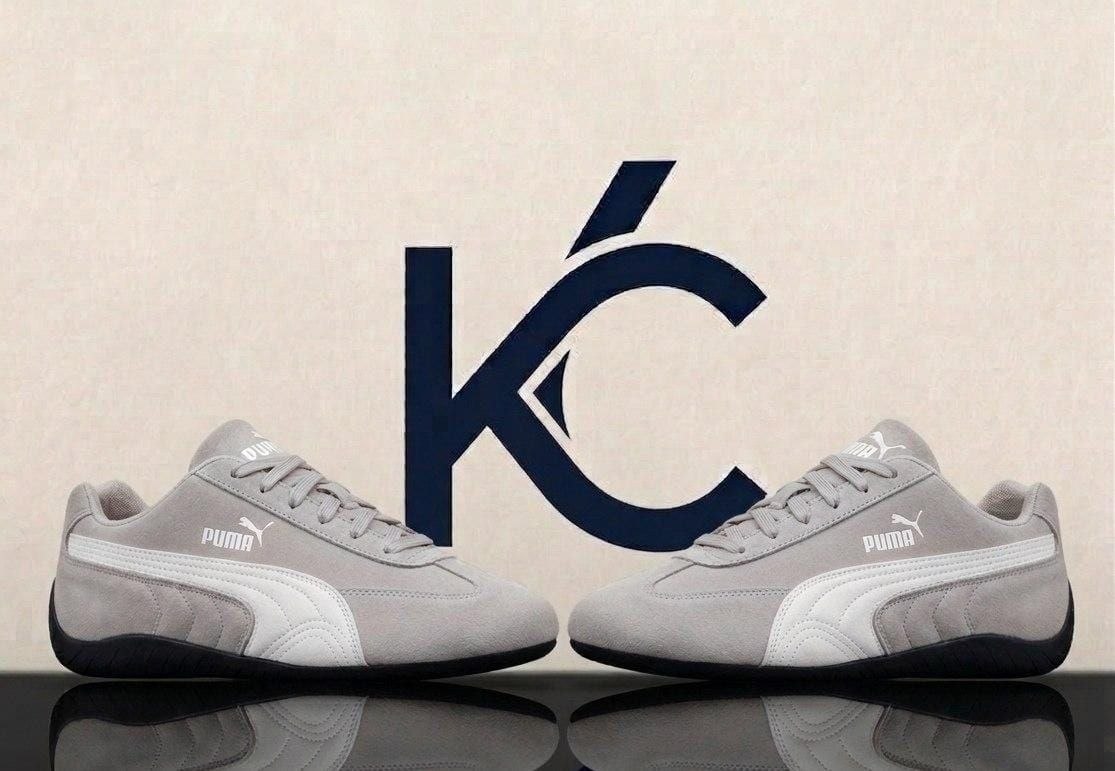 GREY WHITE PUMA SPEEDCAT SHOES